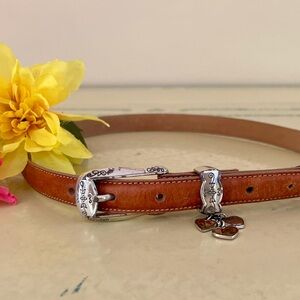 Brighton Thin Brown Belt with Gratitude Charms